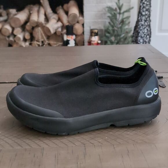 OOFOS OOMG EEZE Black Slip-On Recovery Shoes Sz 12 - Picture 4 of 10